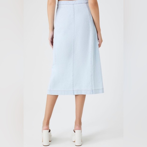 Denim button front midi skirt nwot - Picture 2 of 4